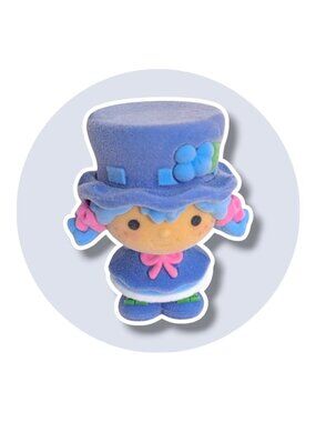 Strawberry Shortcake Flocked Action Figure Toy: Blueberry Muffin, 2.5 in.